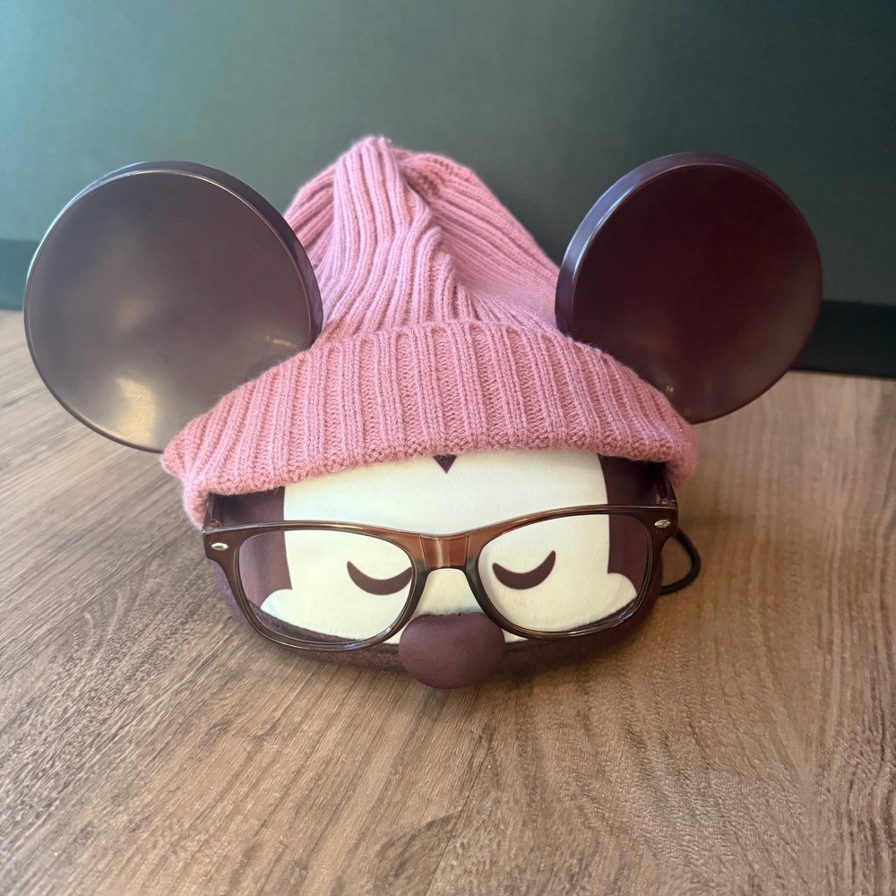 Disney Parks Jerrod Maruyama Hipster Mickey Mouse Ear Hat Limited Release Pink